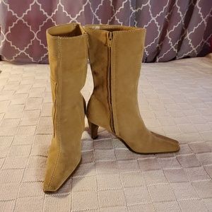 Nicole Womens Tan Boots 3" Heels Size 6 M